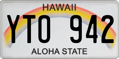 HI license plate YTO942