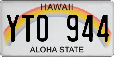 HI license plate YTO944