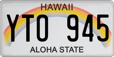 HI license plate YTO945