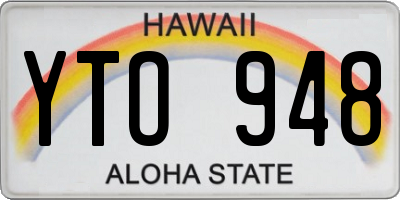 HI license plate YTO948