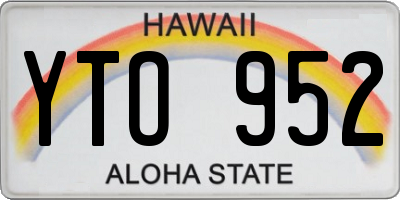 HI license plate YTO952