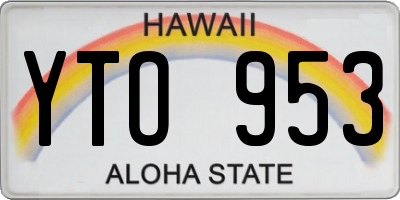 HI license plate YTO953
