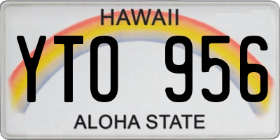 HI license plate YTO956