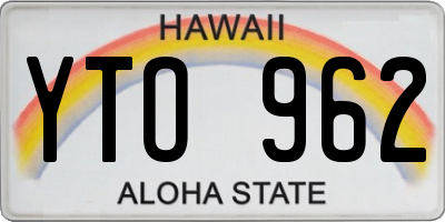 HI license plate YTO962