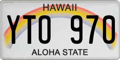 HI license plate YTO970