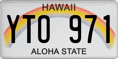 HI license plate YTO971