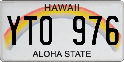 HI license plate YTO976