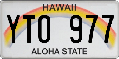HI license plate YTO977