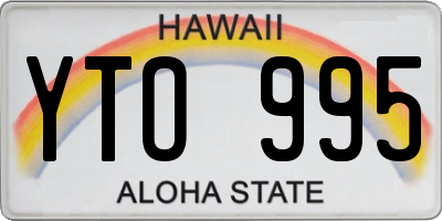 HI license plate YTO995