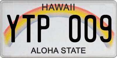 HI license plate YTP009