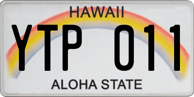 HI license plate YTP011
