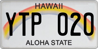 HI license plate YTP020
