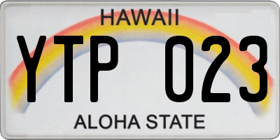 HI license plate YTP023