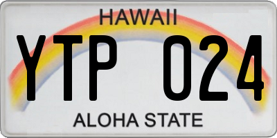 HI license plate YTP024