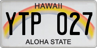 HI license plate YTP027