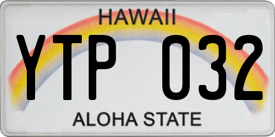 HI license plate YTP032