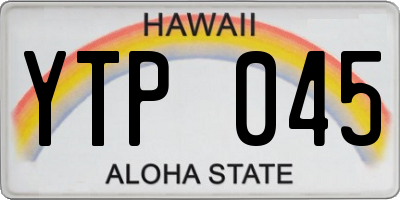 HI license plate YTP045