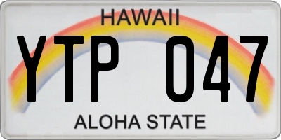 HI license plate YTP047