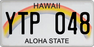 HI license plate YTP048