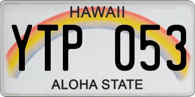HI license plate YTP053