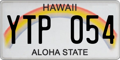 HI license plate YTP054