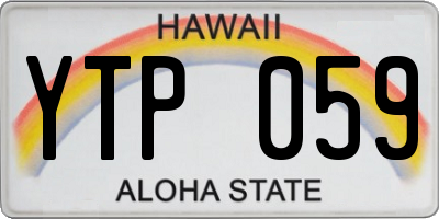 HI license plate YTP059