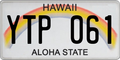 HI license plate YTP061