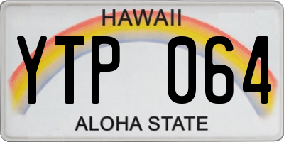 HI license plate YTP064