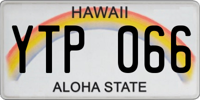 HI license plate YTP066