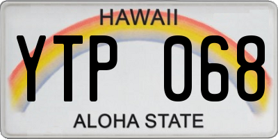 HI license plate YTP068
