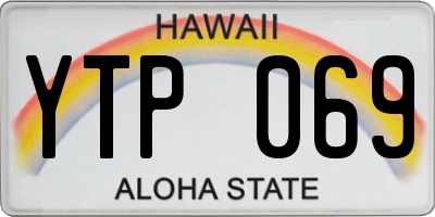 HI license plate YTP069