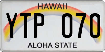 HI license plate YTP070