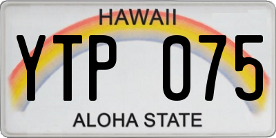 HI license plate YTP075