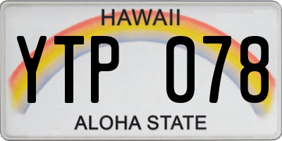 HI license plate YTP078