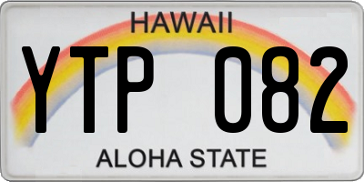 HI license plate YTP082