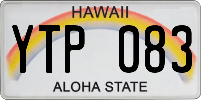 HI license plate YTP083