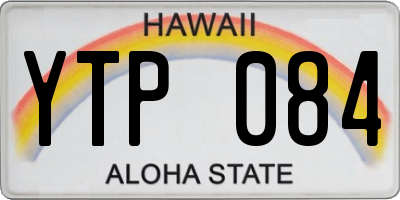 HI license plate YTP084