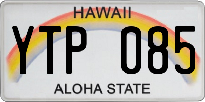 HI license plate YTP085
