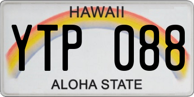 HI license plate YTP088