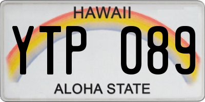 HI license plate YTP089