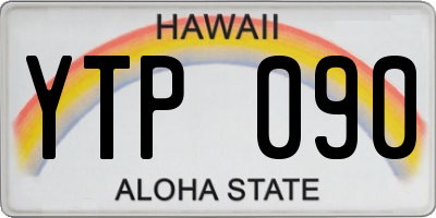 HI license plate YTP090