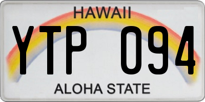 HI license plate YTP094
