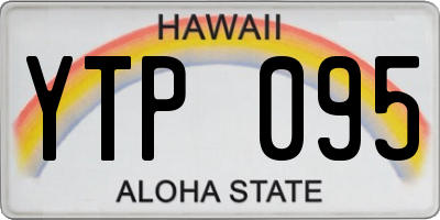 HI license plate YTP095