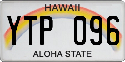 HI license plate YTP096