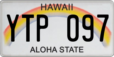 HI license plate YTP097