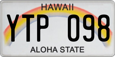 HI license plate YTP098