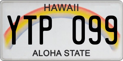HI license plate YTP099
