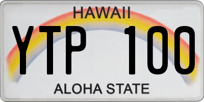 HI license plate YTP100