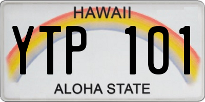 HI license plate YTP101