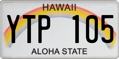 HI license plate YTP105